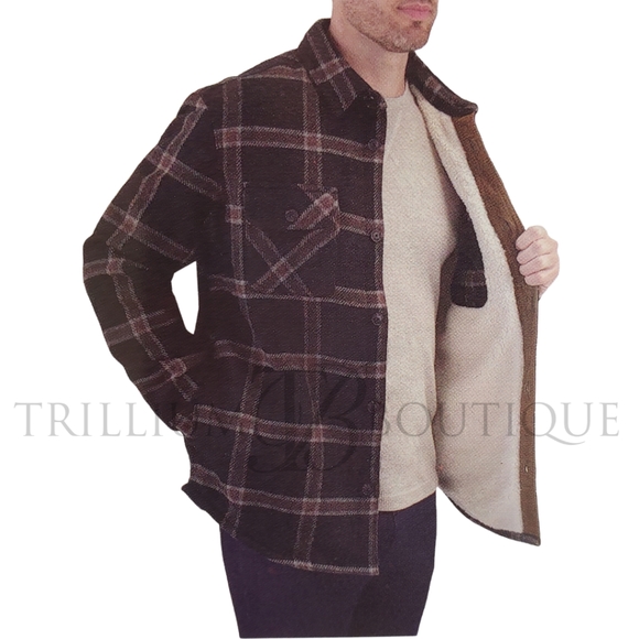 BUNDLE 2 JACHS Wool Blend Heavyweight Shirt Jackets Pile Fleece Lining M & L NWT - Picture 5 of 7